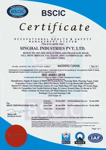 certificates - 6 nonwovens fabric manufacturer